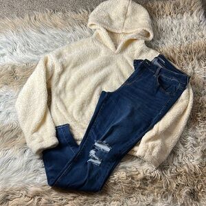 Planet Gold Cream Textured Sweater